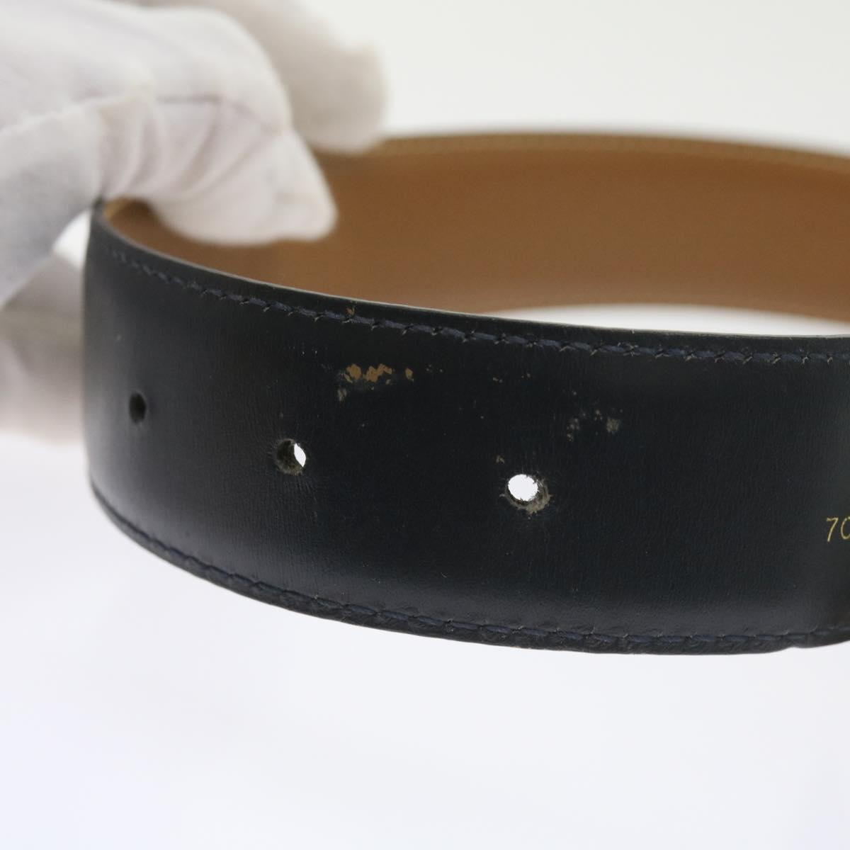 GUCCI GG Canvas Belt Leather 3Set Black bs9814