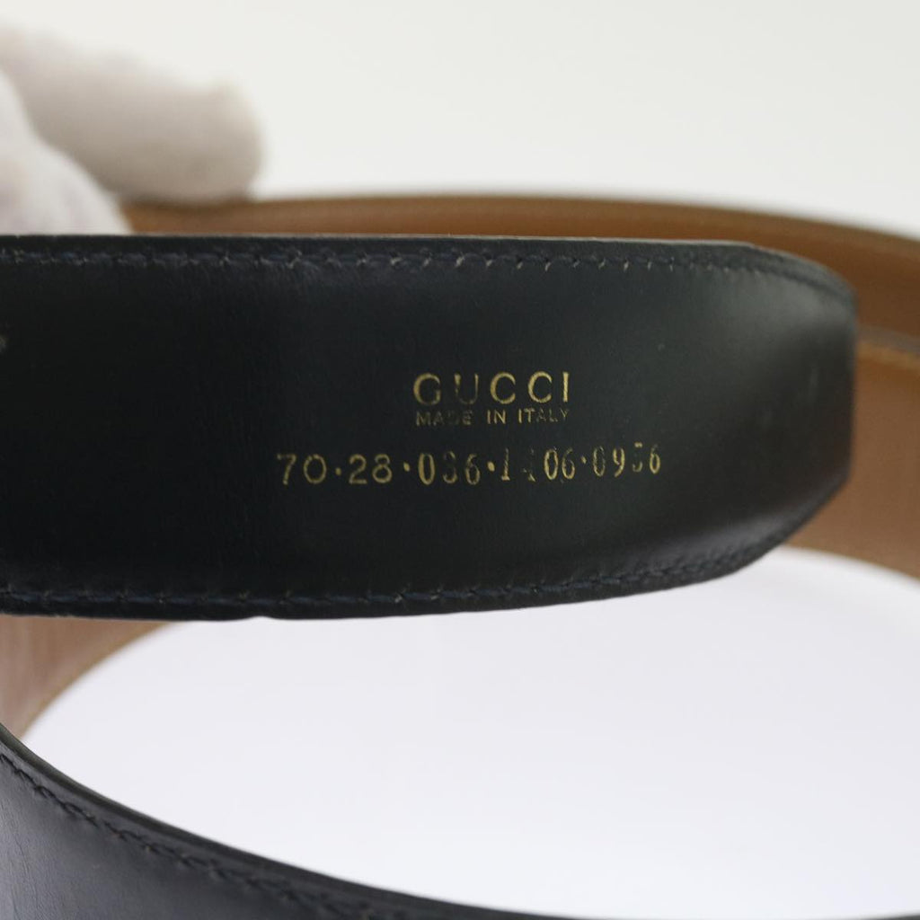GUCCI GG Canvas Belt Leather 3Set Black bs9814