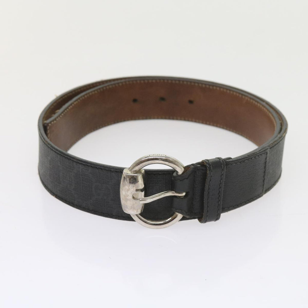GUCCI GG Canvas Belt Leather 3Set Black bs9814