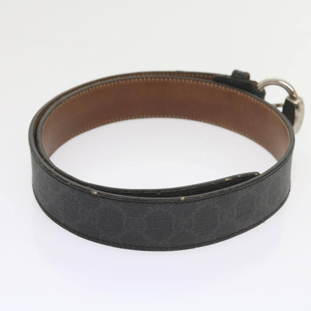 GUCCI GG Canvas Belt Leather 3Set Black bs9814