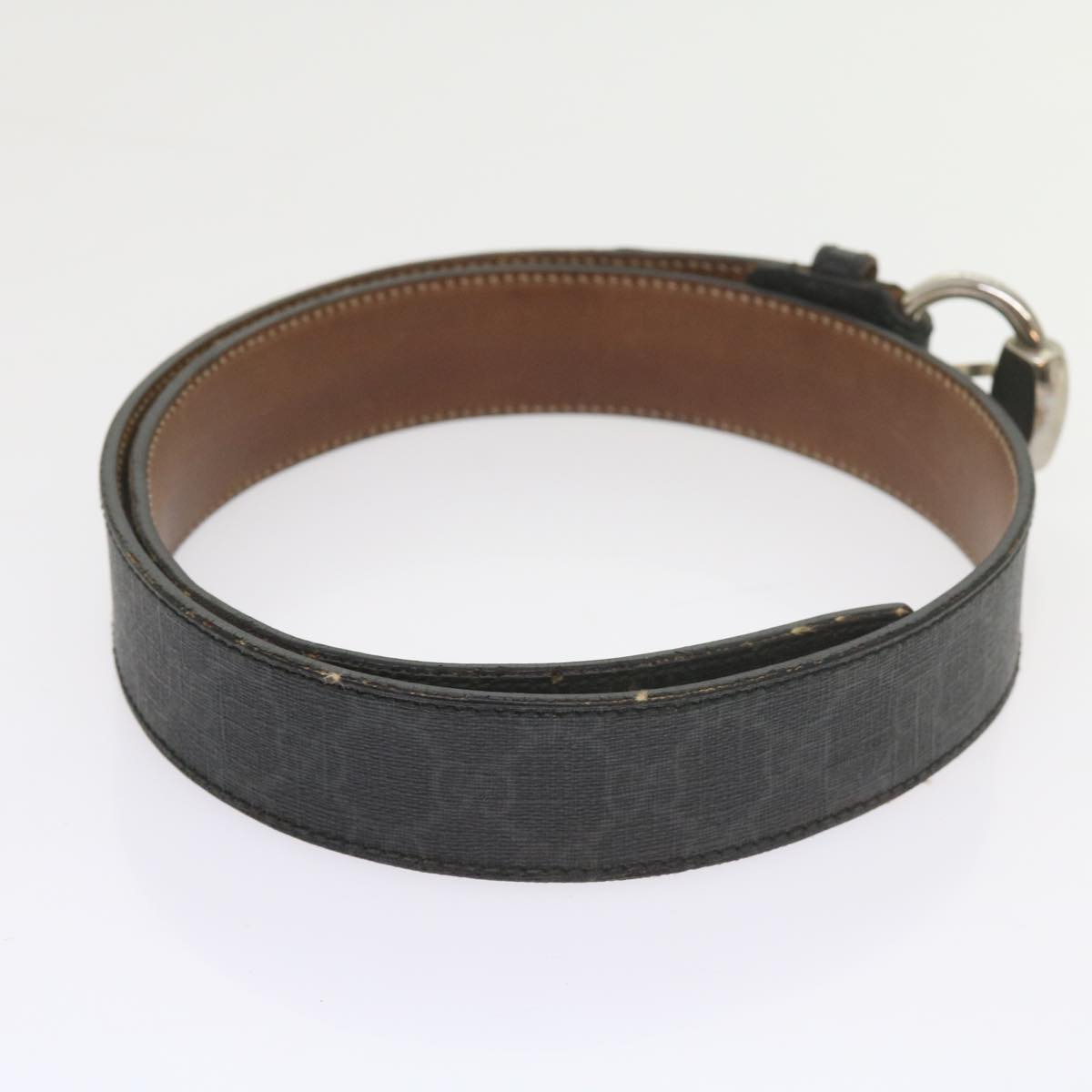 GUCCI GG Canvas Belt Leather 3Set Black bs9814