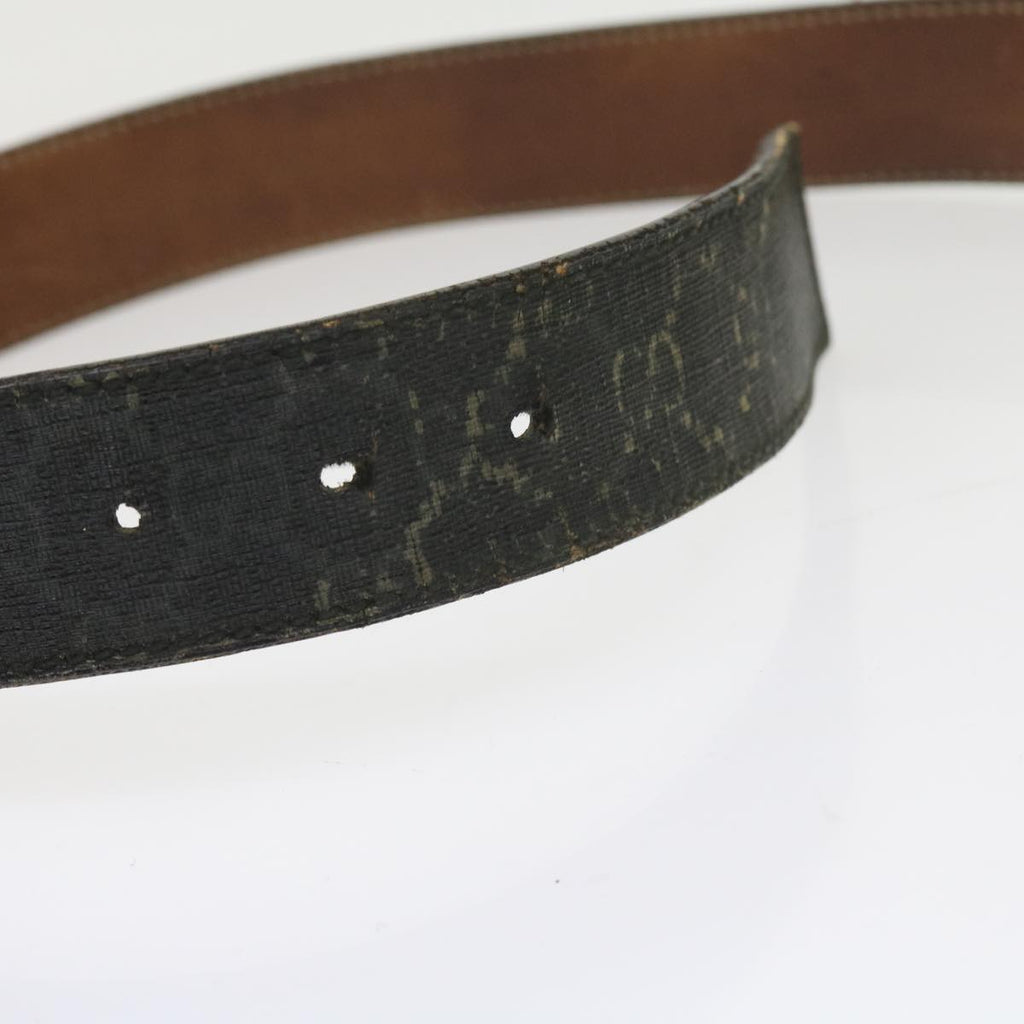 GUCCI GG Canvas Belt Leather 3Set Black bs9814
