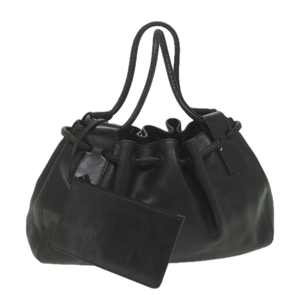 GUCCI Hand Bag Leather Black 101290 bs9831