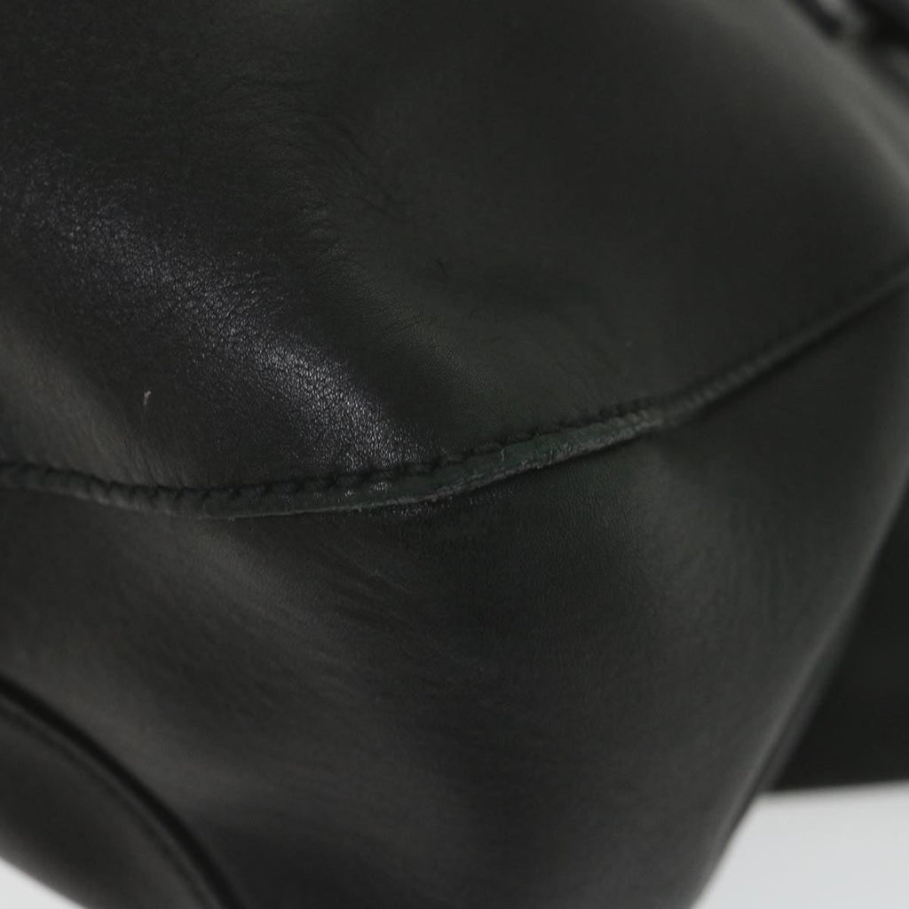 GUCCI Hand Bag Leather Black 101290 bs9831