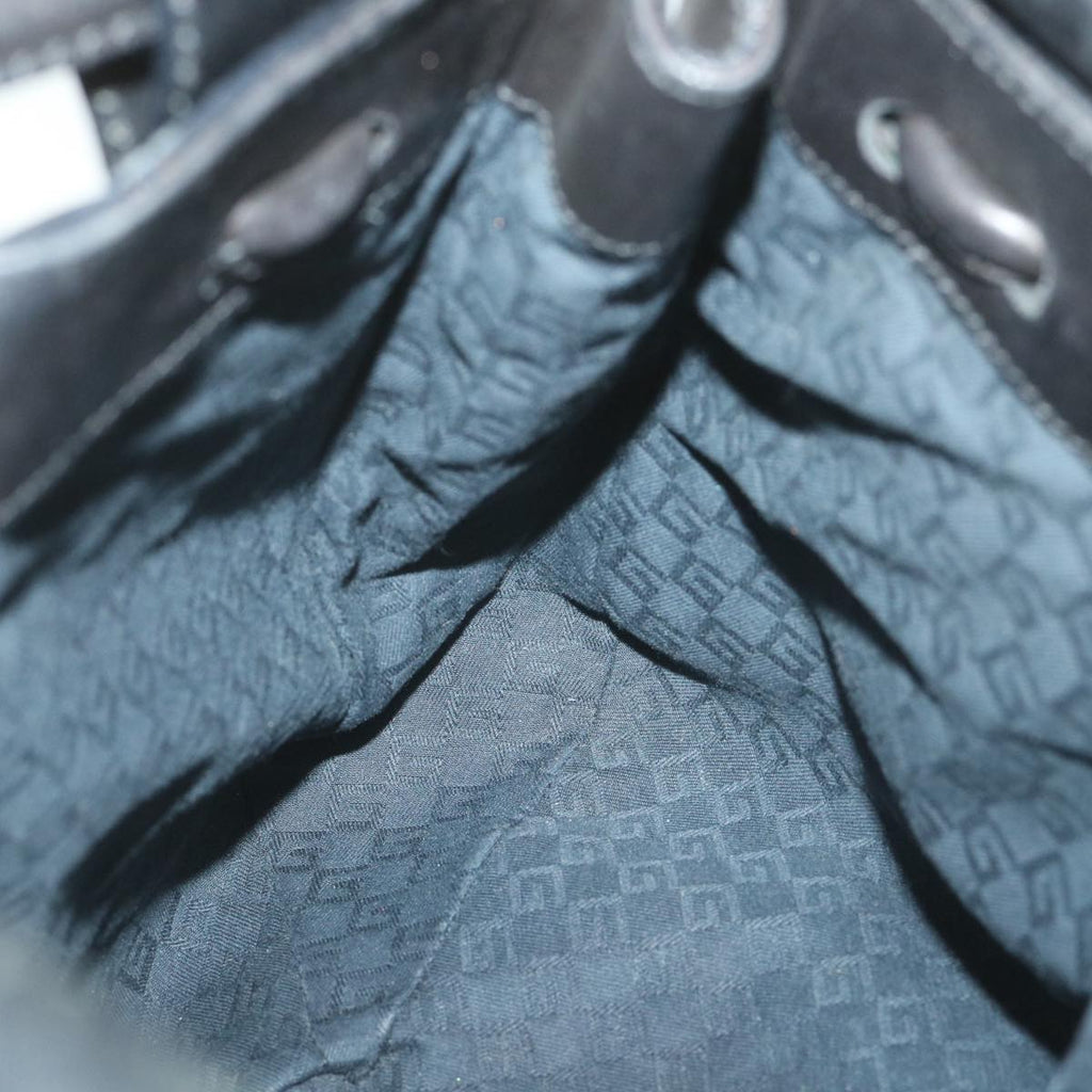 GUCCI Hand Bag Leather Black 101290 bs9831