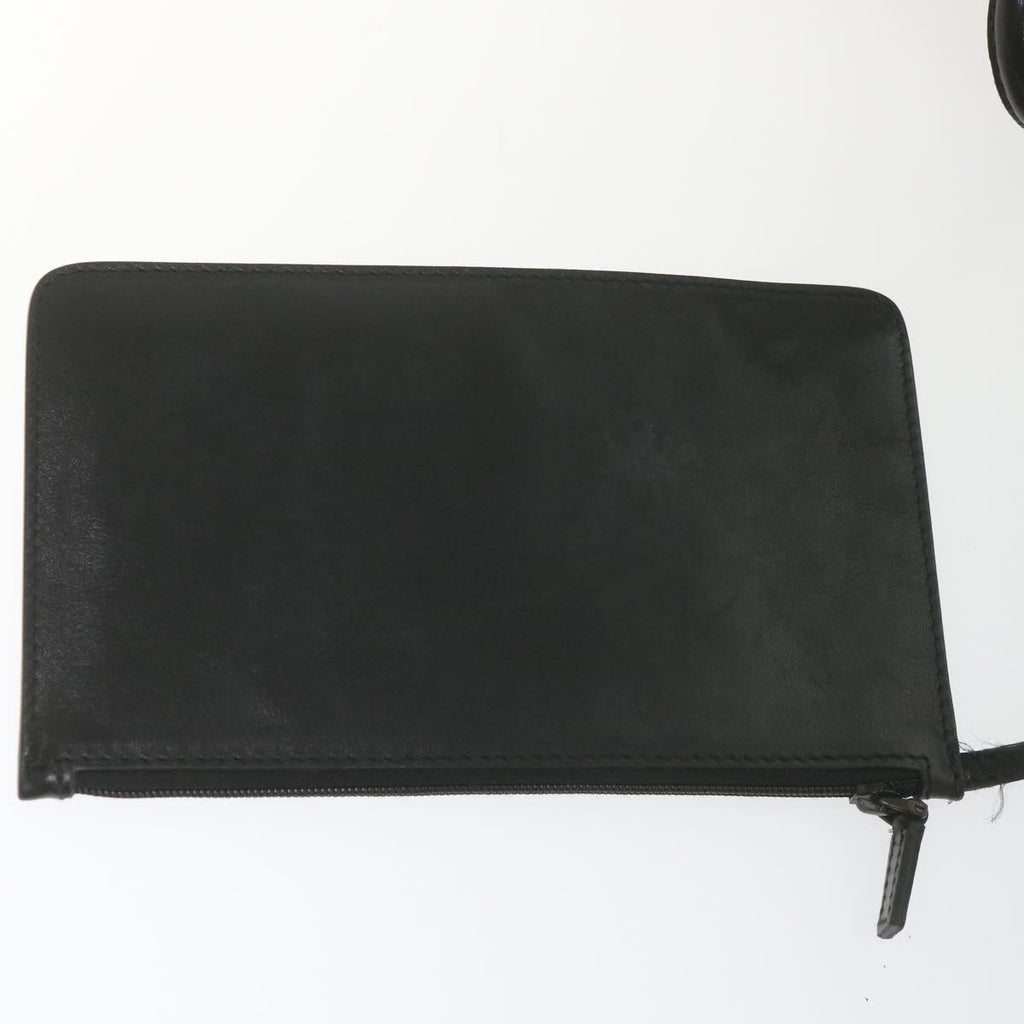 GUCCI Hand Bag Leather Black 101290 bs9831