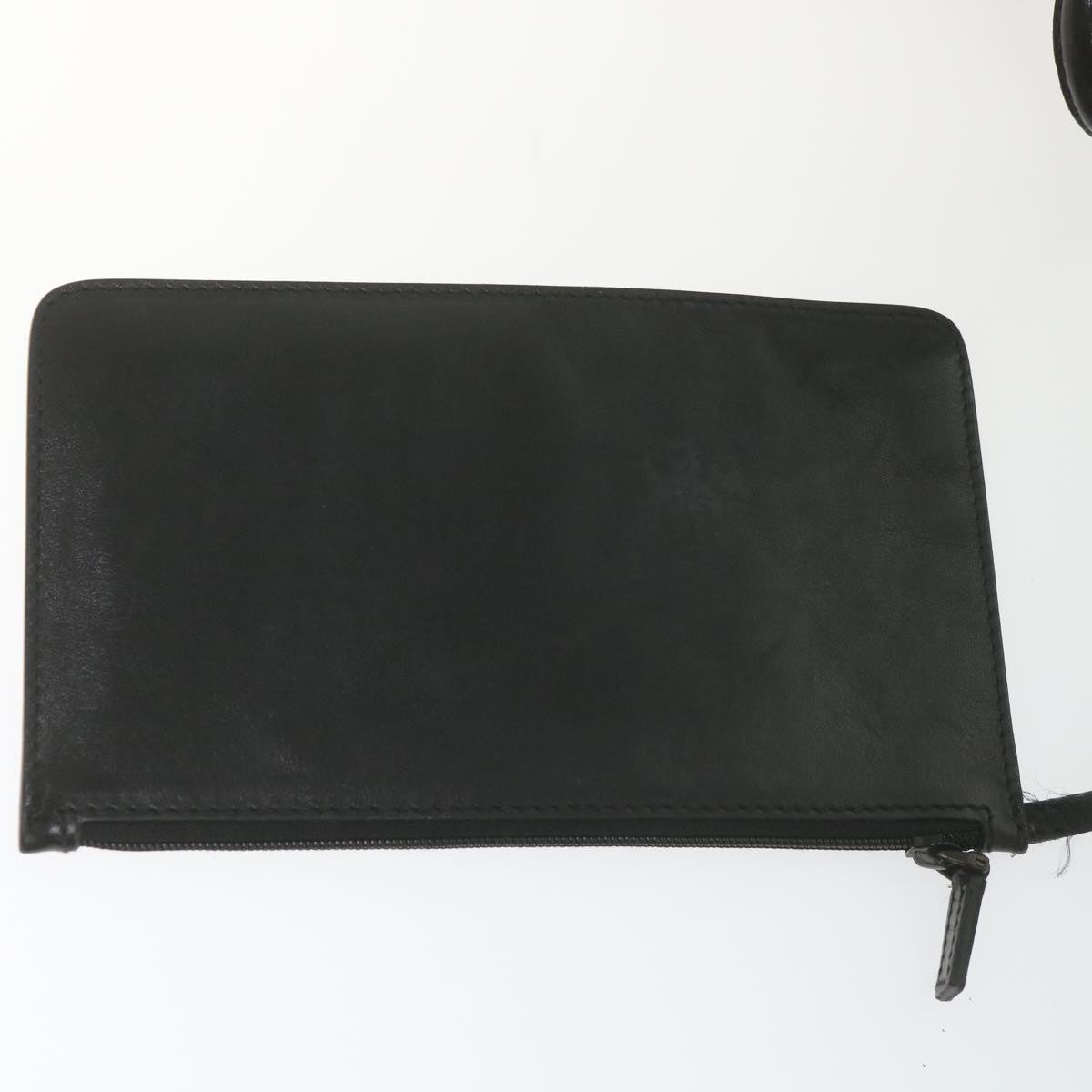 GUCCI Hand Bag Leather Black 101290 bs9831