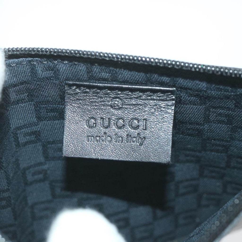 GUCCI Hand Bag Leather Black 101290 bs9831