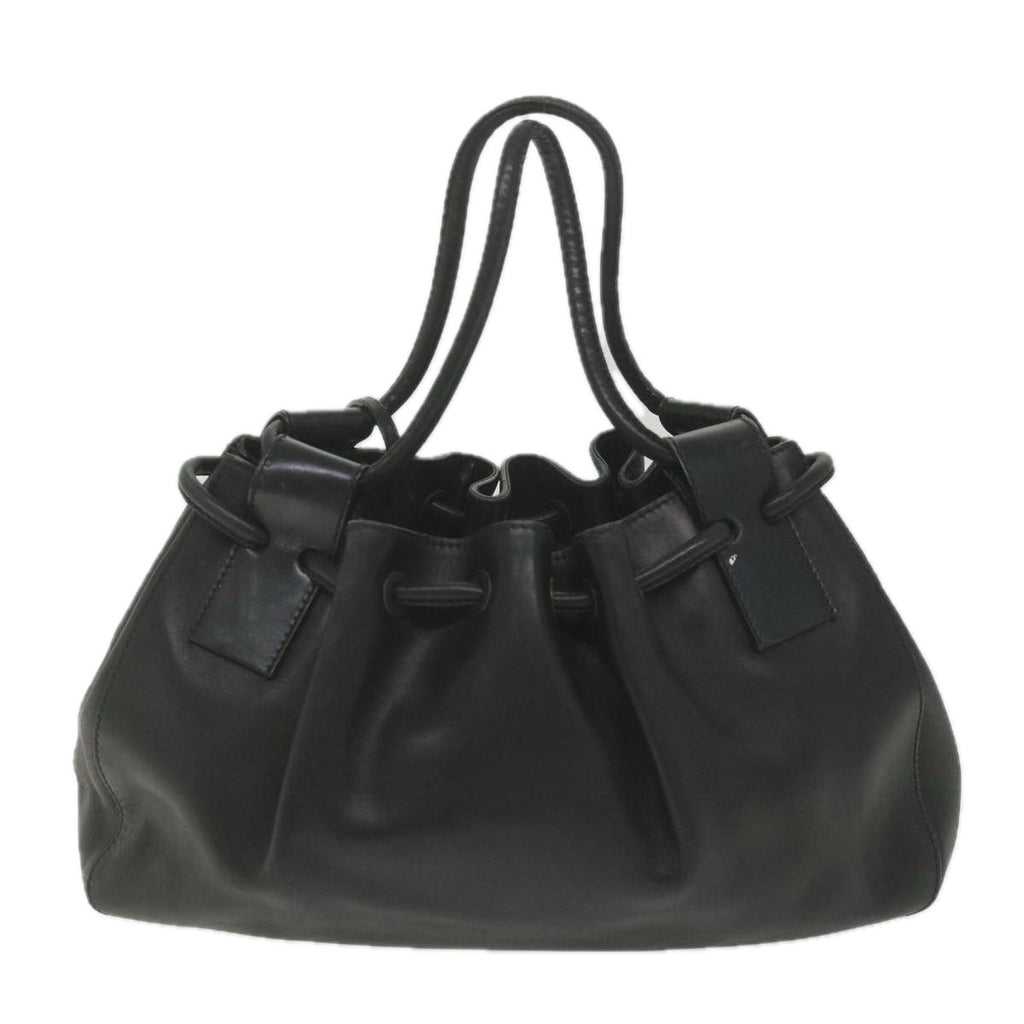 GUCCI Hand Bag Leather Black 101290 bs9831