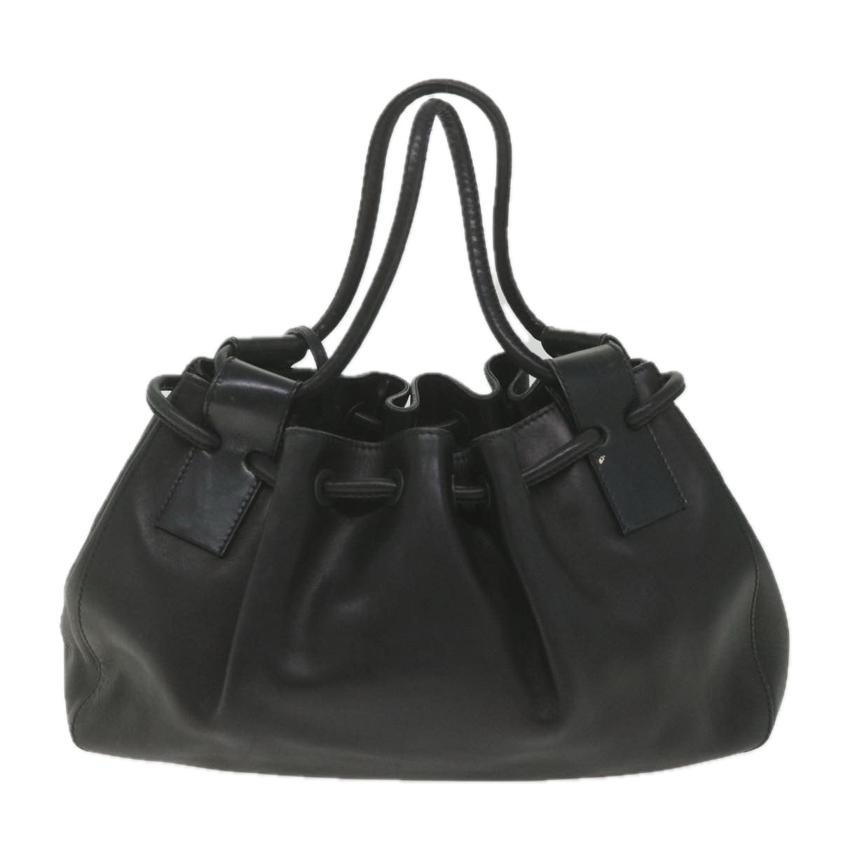 GUCCI Hand Bag Leather Black 101290 bs9831