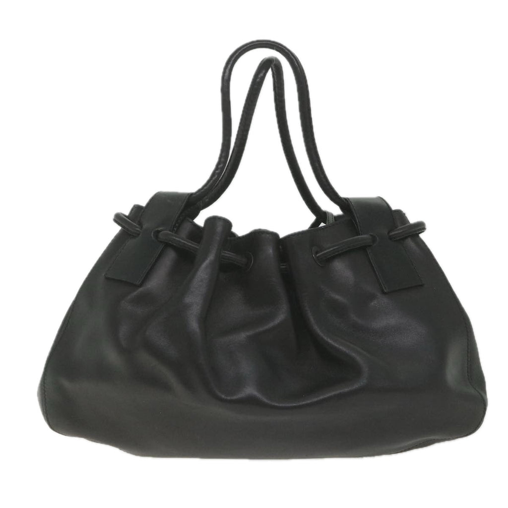 GUCCI Hand Bag Leather Black 101290 bs9831
