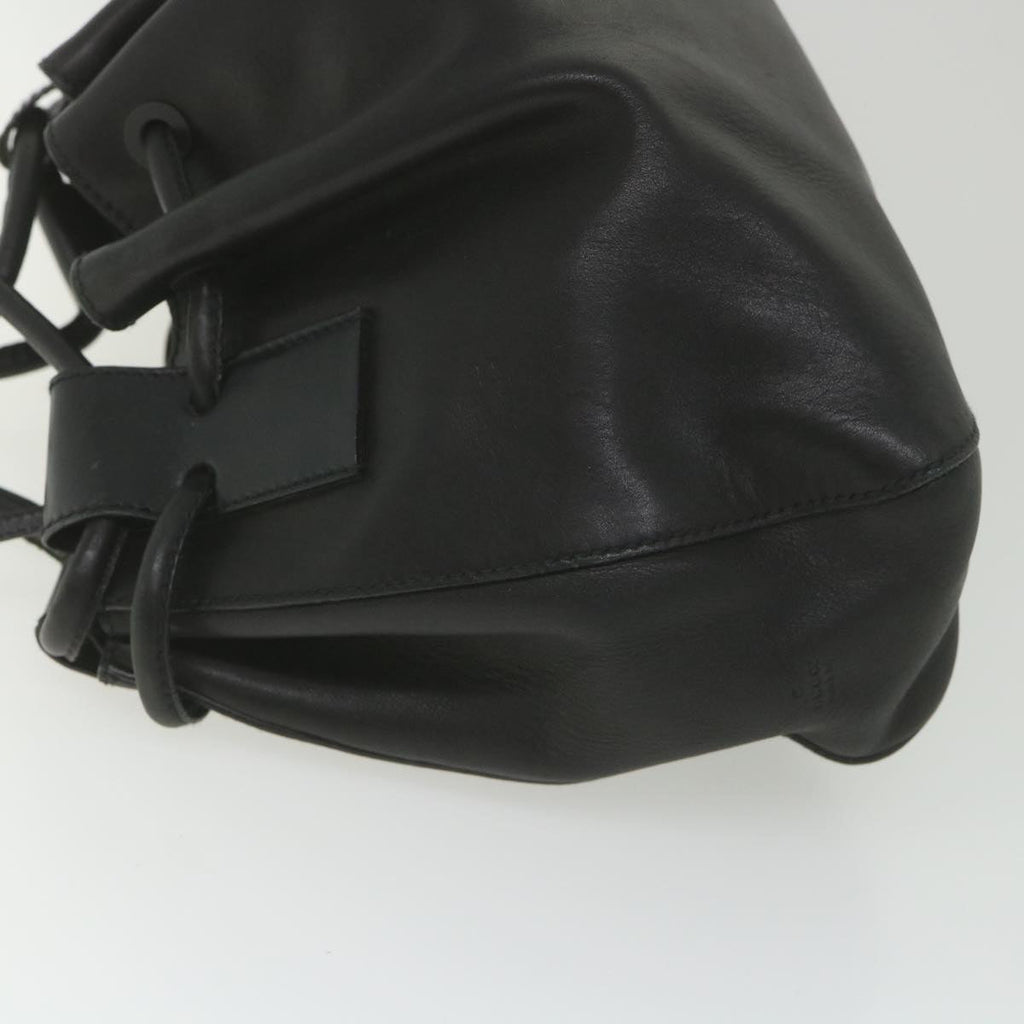 GUCCI Hand Bag Leather Black 101290 bs9831