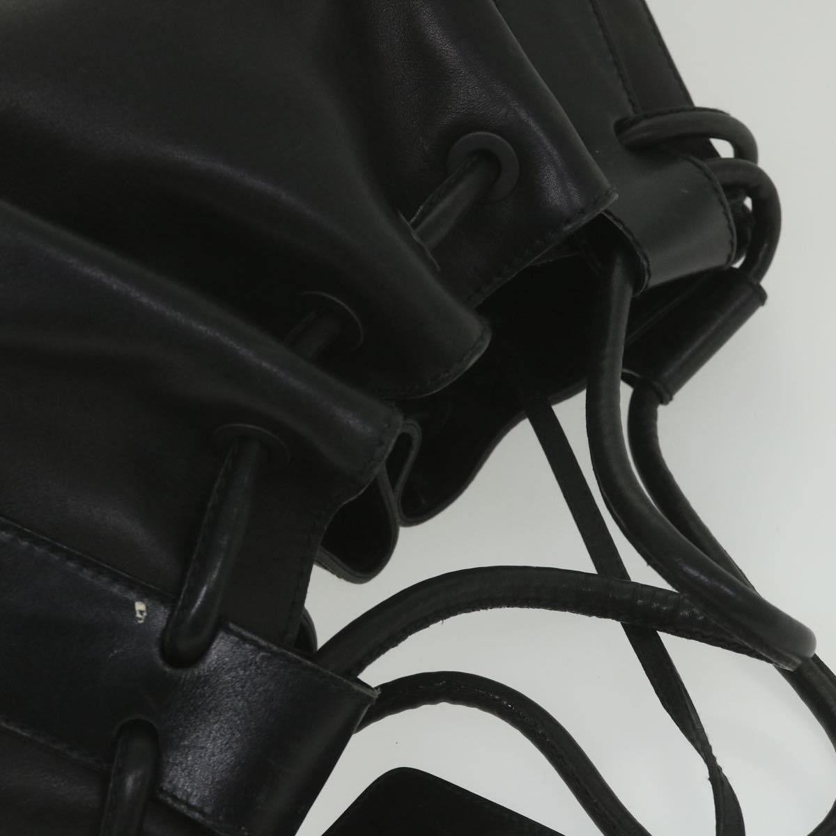 GUCCI Hand Bag Leather Black 101290 bs9831
