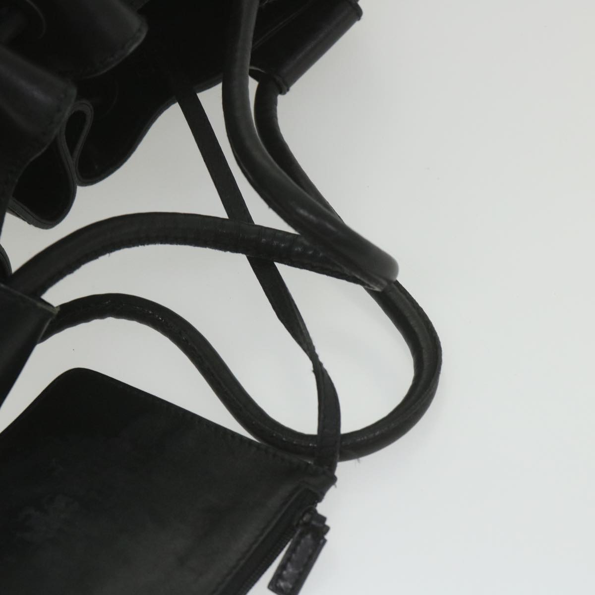 GUCCI Hand Bag Leather Black 101290 bs9831