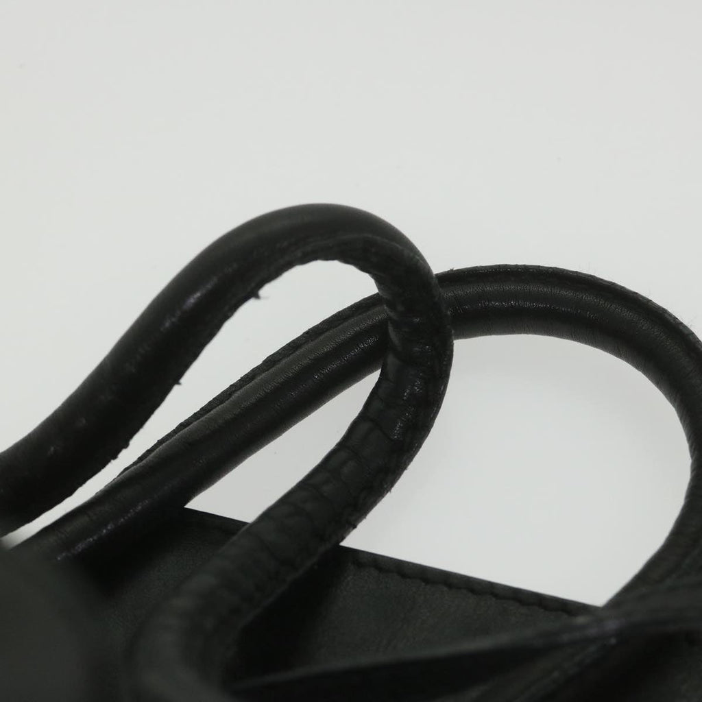 GUCCI Hand Bag Leather Black 101290 bs9831