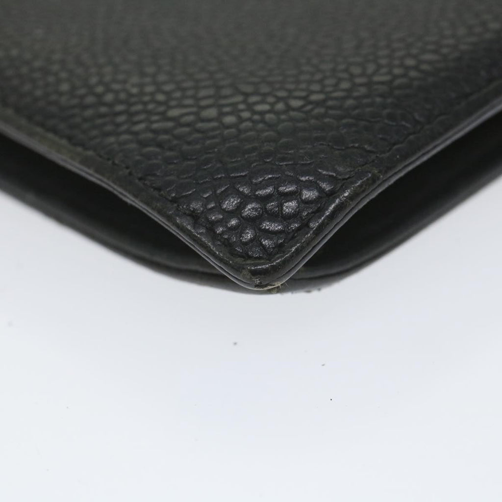 CHANEL Wallet Caviar Skin Black CC bs9845