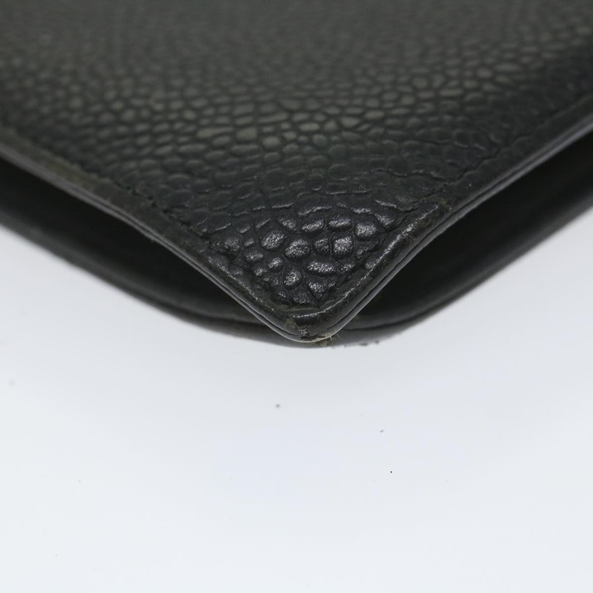CHANEL Wallet Caviar Skin Black CC bs9845