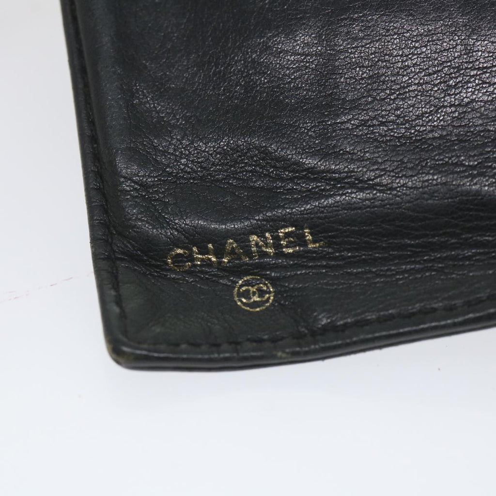 CHANEL Wallet Caviar Skin Black CC bs9845