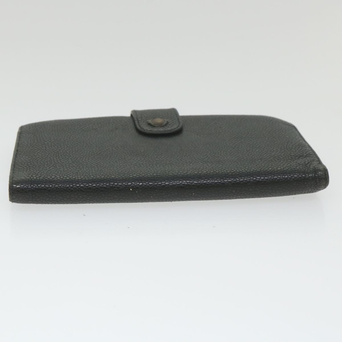 CHANEL Wallet Caviar Skin Black CC bs9845