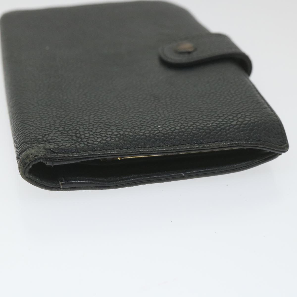 CHANEL Wallet Caviar Skin Black CC bs9845