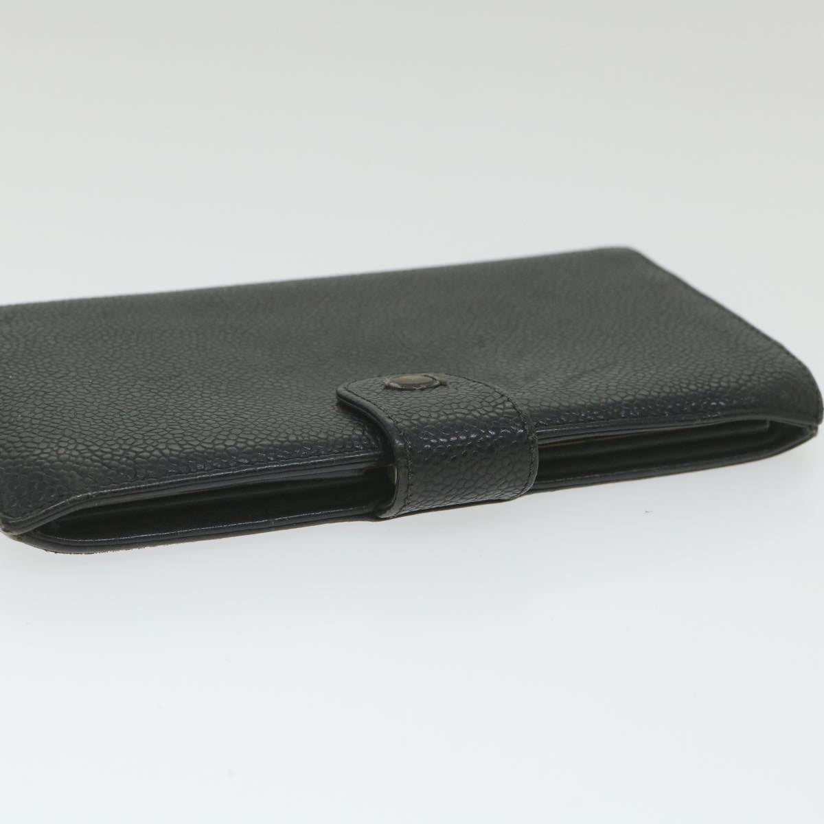 CHANEL Wallet Caviar Skin Black CC bs9845
