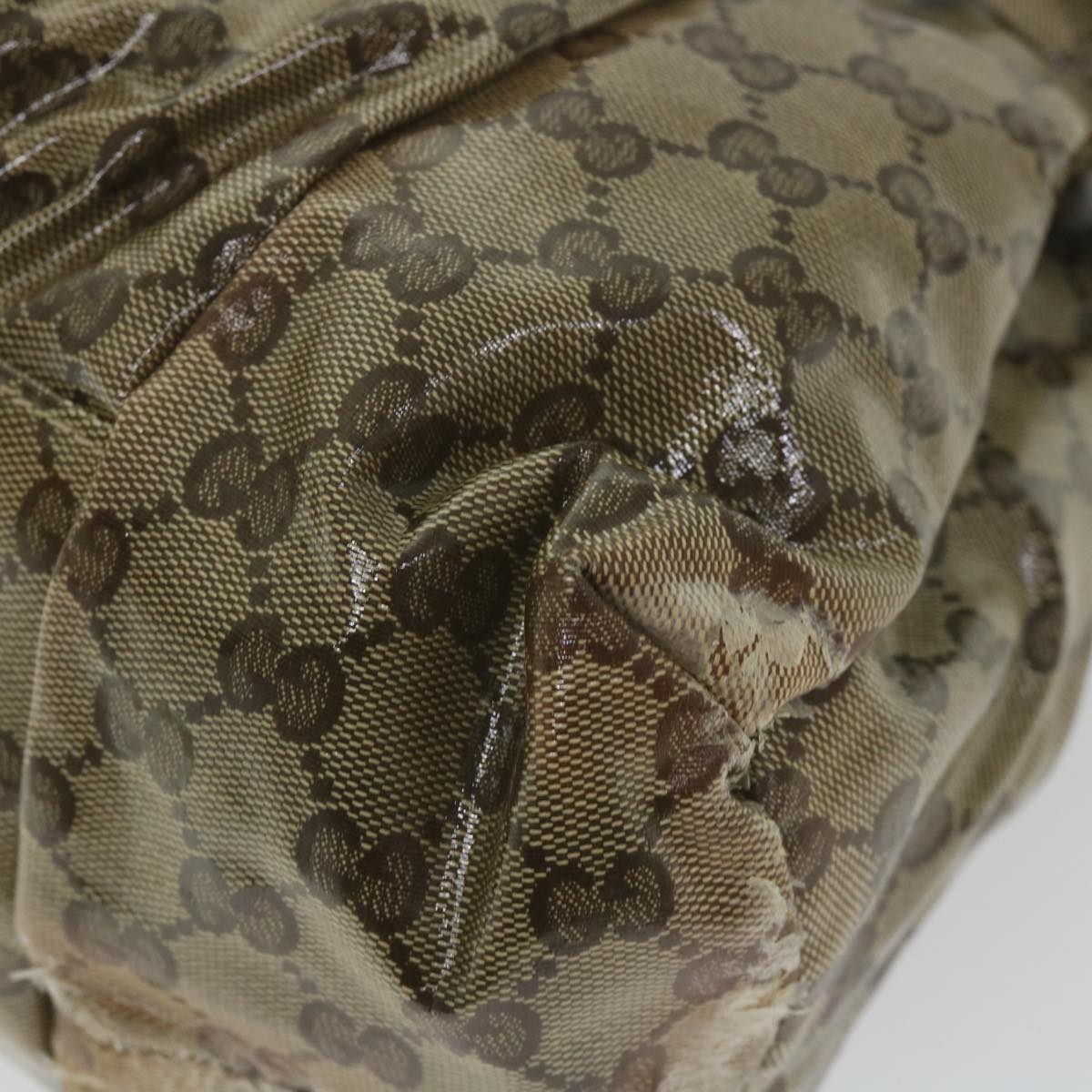 GUCCI GG Crystal Hand Bag Beige 197021 bs9865