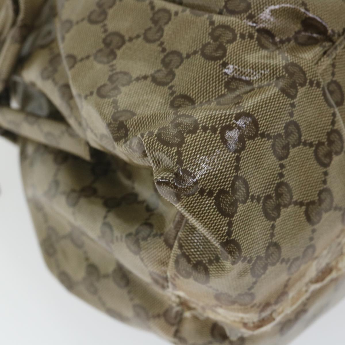 GUCCI GG Crystal Hand Bag Beige 197021 bs9865