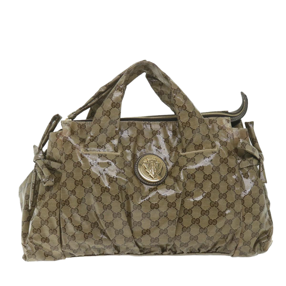 GUCCI GG Crystal Hand Bag Beige 197021 bs9865