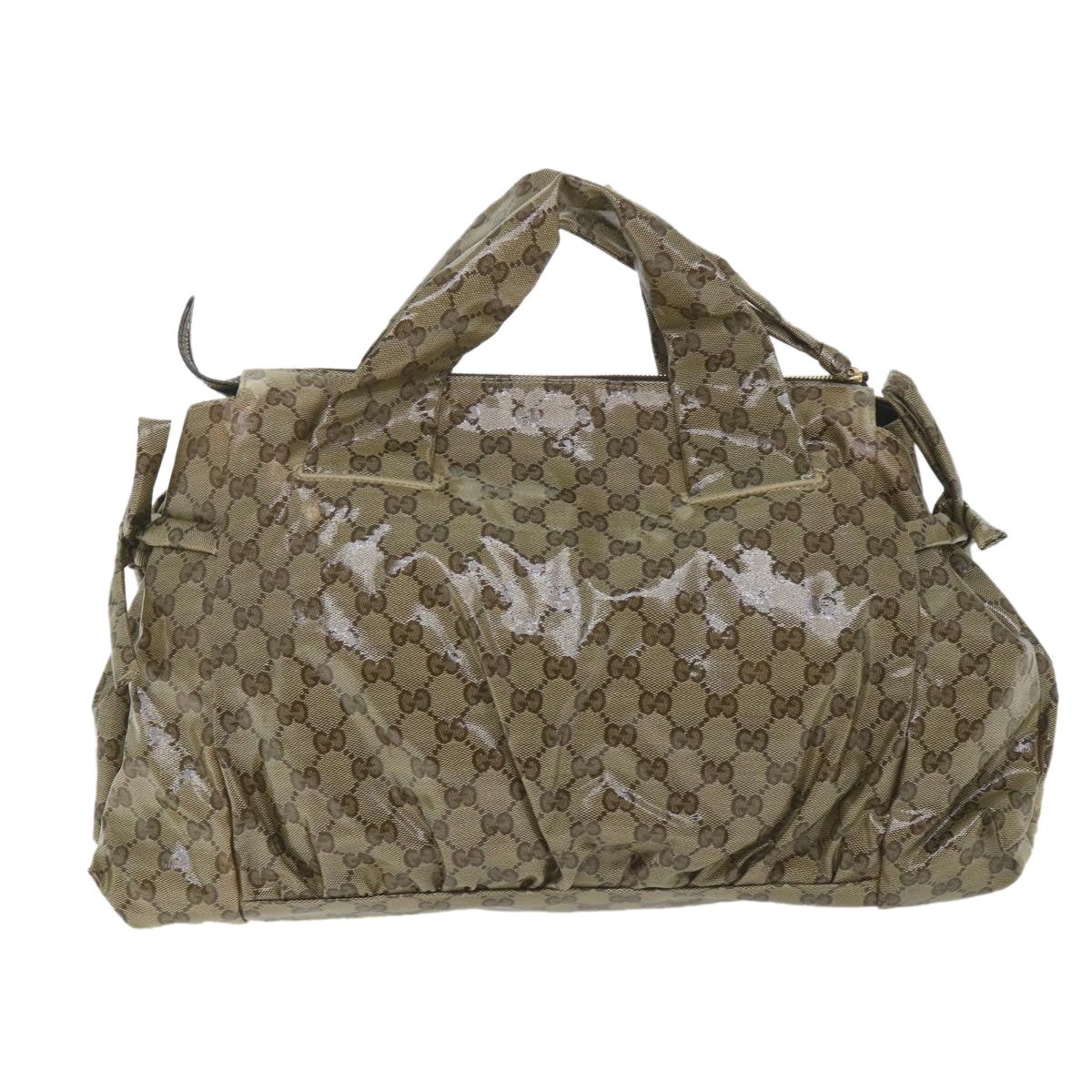 GUCCI GG Crystal Hand Bag Beige 197021 bs9865