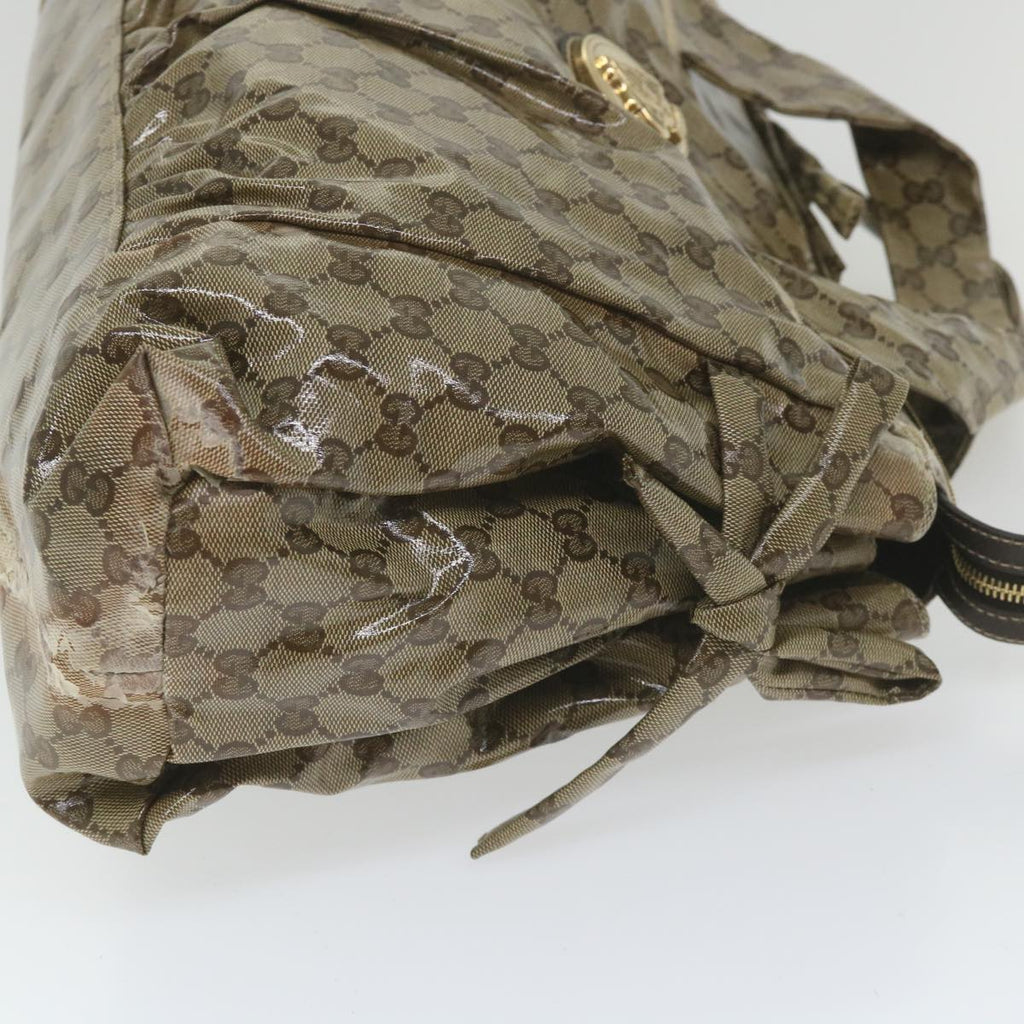 GUCCI GG Crystal Hand Bag Beige 197021 bs9865