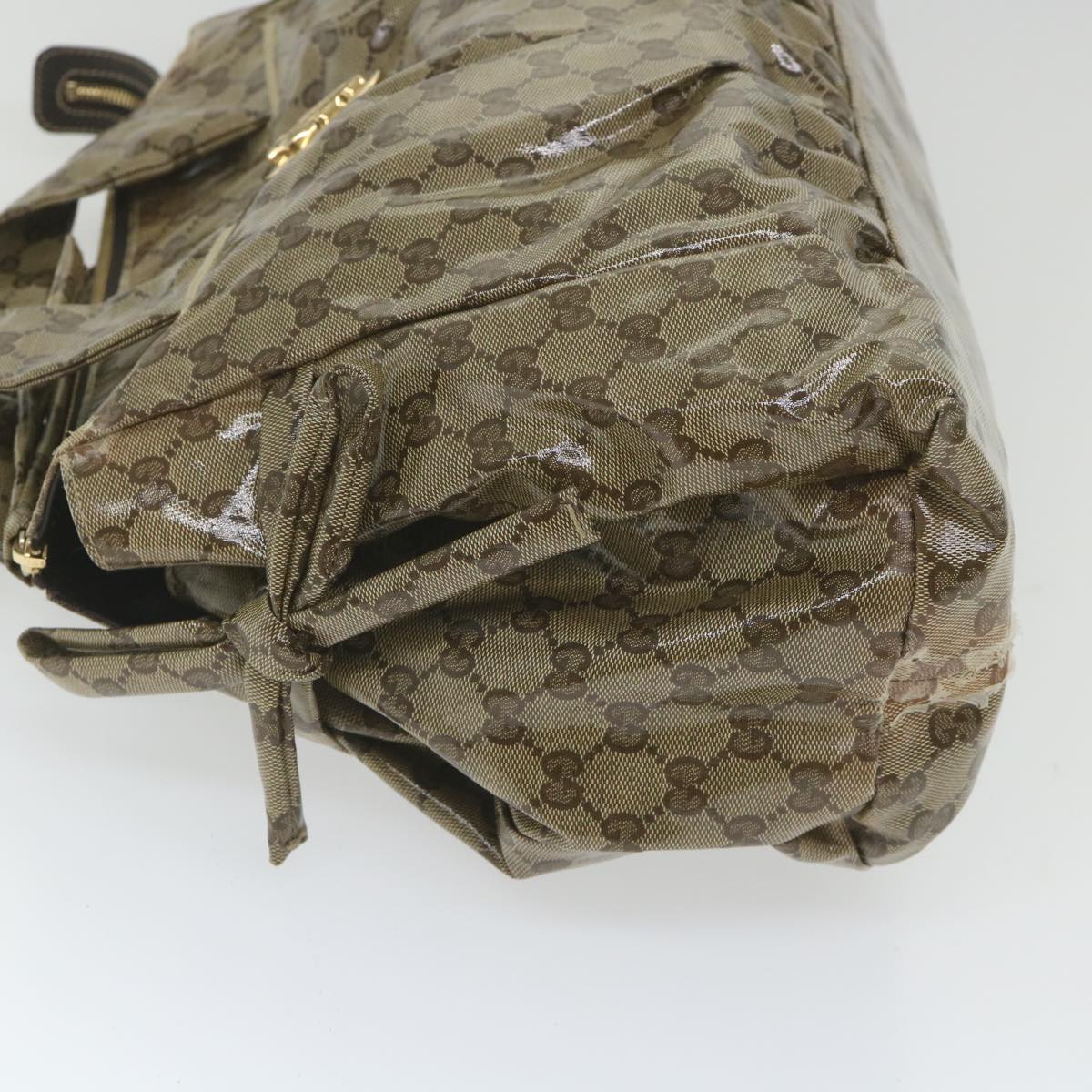 GUCCI GG Crystal Hand Bag Beige 197021 bs9865