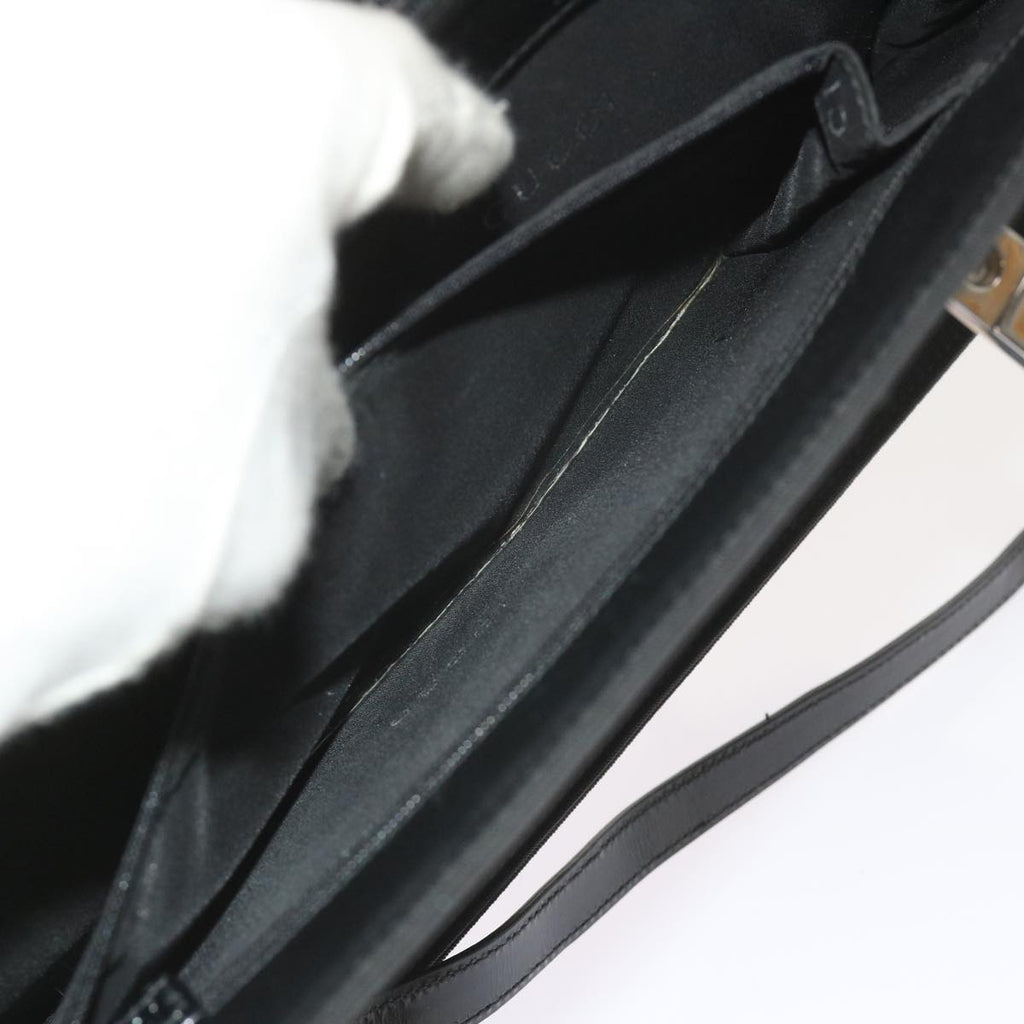 GUCCI Shoulder Bag Canvas Black 001 3264 002113 bs9866