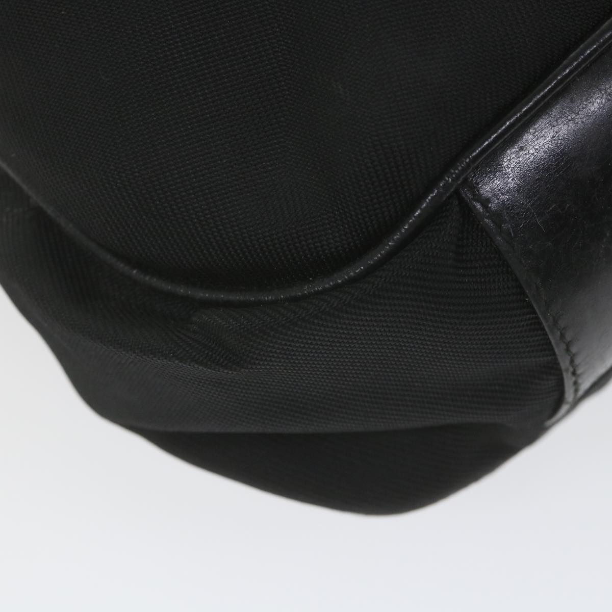 GUCCI Bamboo Shoulder Bag Canvas 2way Black 001 2123 1577 bs9929