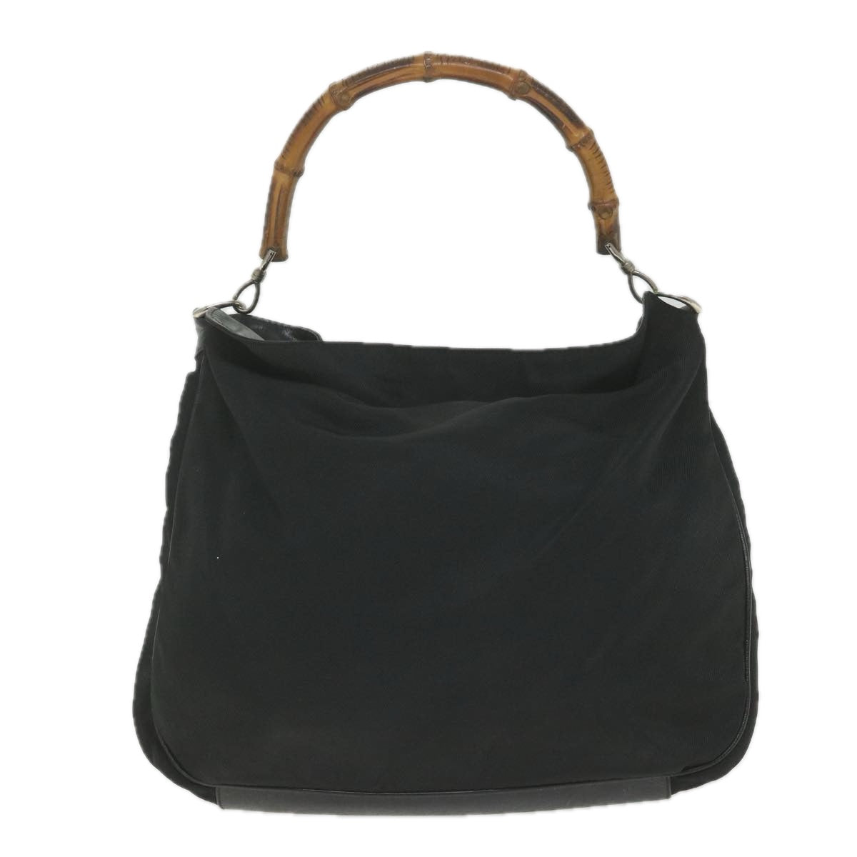 GUCCI Bamboo Shoulder Bag Canvas 2way Black 001 2123 1577 bs9929