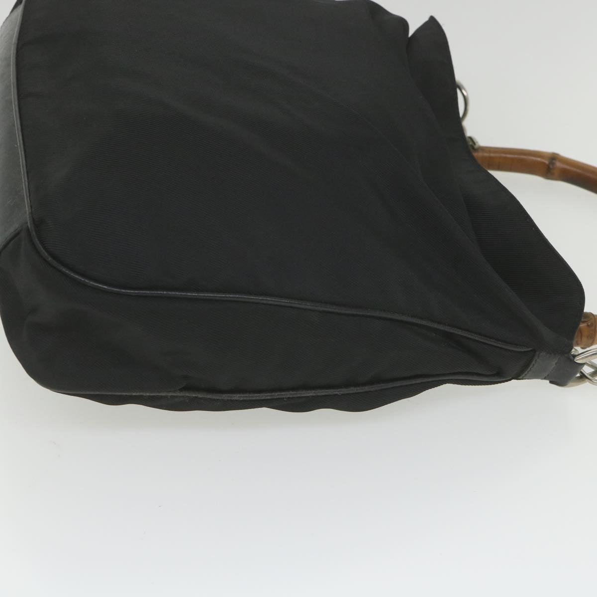 GUCCI Bamboo Shoulder Bag Canvas 2way Black 001 2123 1577 bs9929