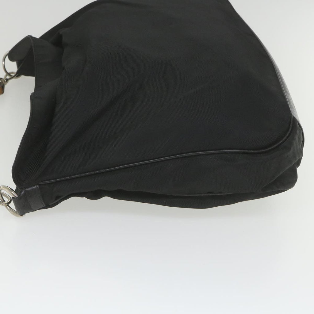 GUCCI Bamboo Shoulder Bag Canvas 2way Black 001 2123 1577 bs9929
