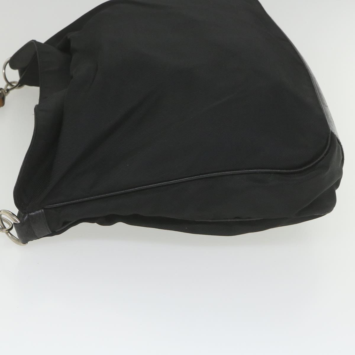 GUCCI Bamboo Shoulder Bag Canvas 2way Black 001 2123 1577 bs9929
