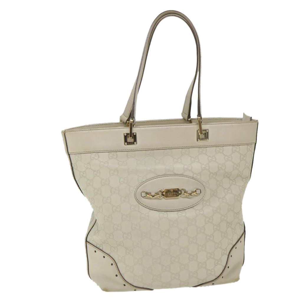 GUCCI GG Canvas Guccissima Shoulder Bag White 145984 bs9931