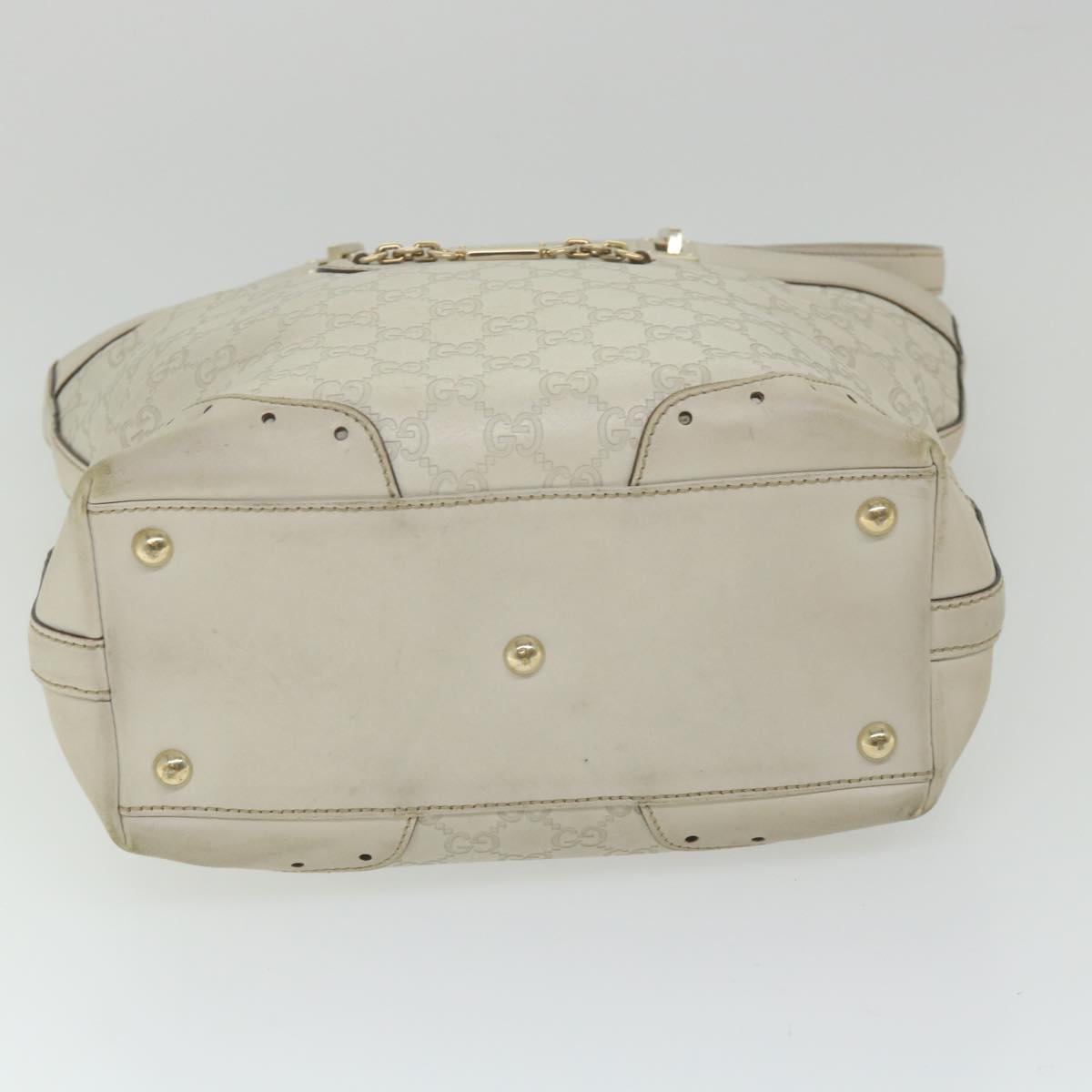 GUCCI GG Canvas Guccissima Shoulder Bag White 145984 bs9931