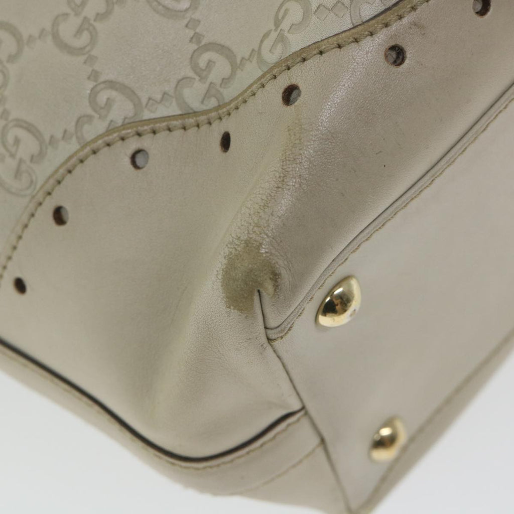GUCCI GG Canvas Guccissima Shoulder Bag White 145984 bs9931