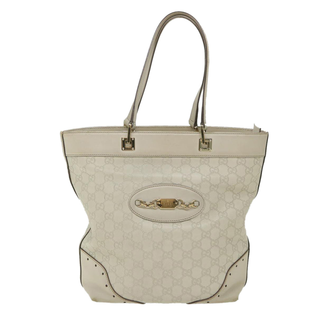 GUCCI GG Canvas Guccissima Shoulder Bag White 145984 bs9931