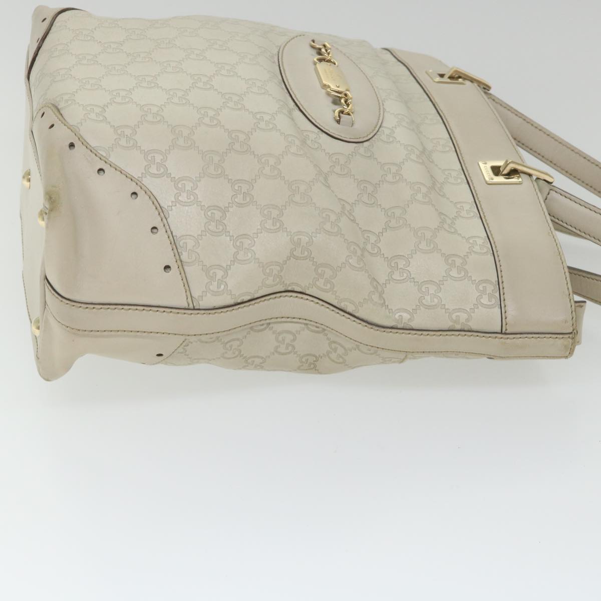 GUCCI GG Canvas Guccissima Shoulder Bag White 145984 bs9931