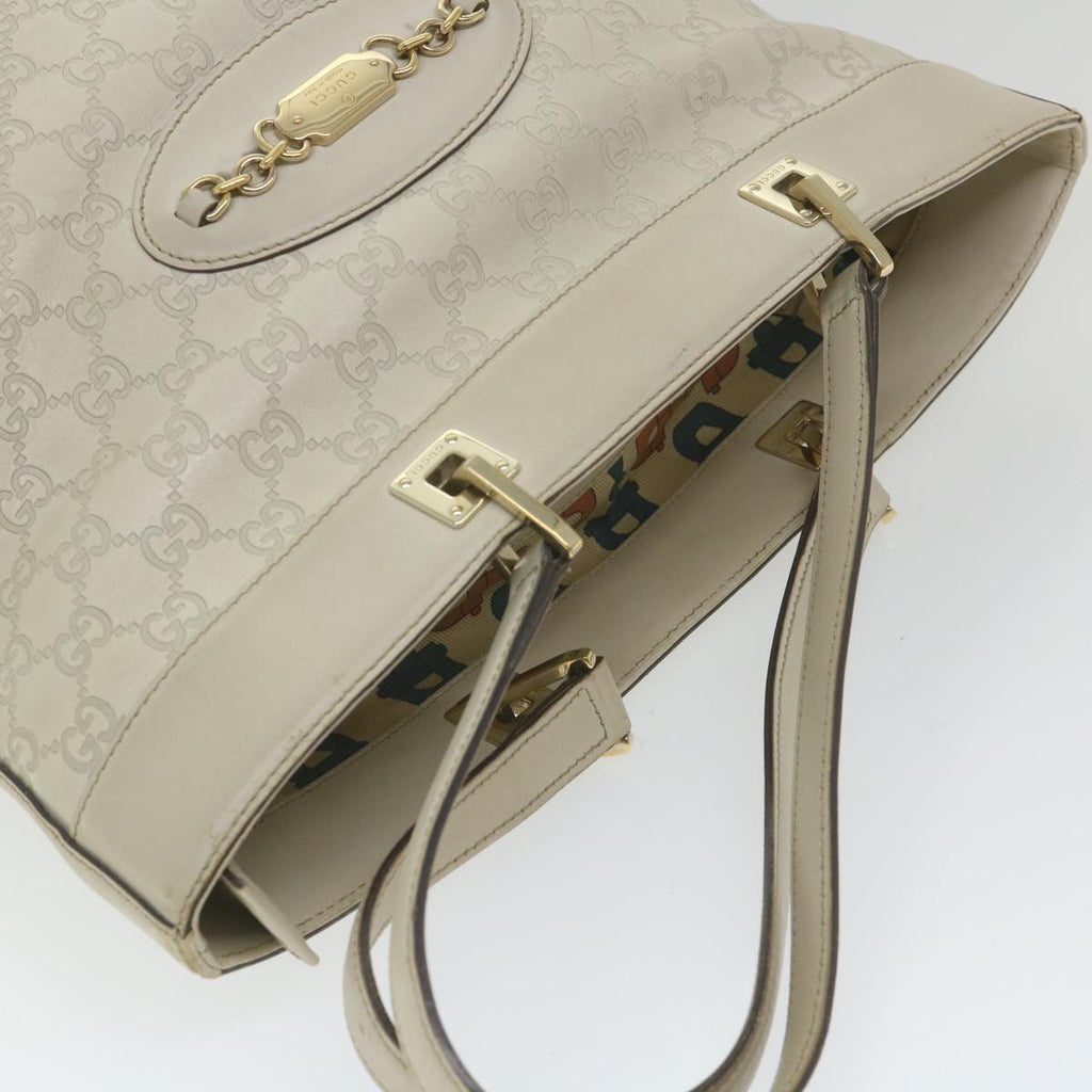 GUCCI GG Canvas Guccissima Shoulder Bag White 145984 bs9931