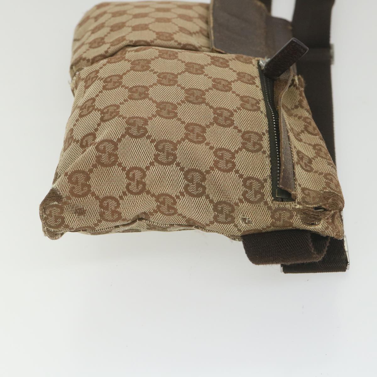 GUCCI GG Canvas Waist bag Beige 28566 bs9936