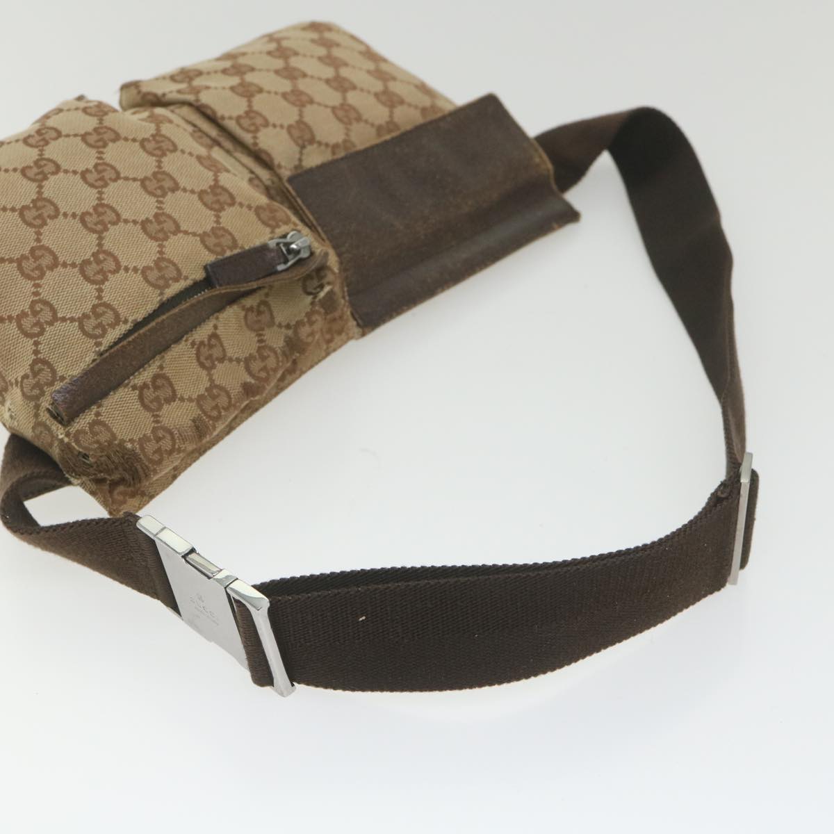 GUCCI GG Canvas Waist bag Beige 28566 bs9936