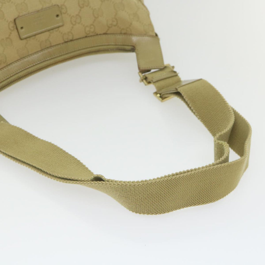 GUCCI GG Canvas Shoulder Bag Khaki 90762 bs9937