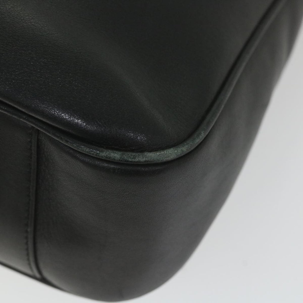 GUCCI Bamboo Shoulder Bag Leather 2way Black 001 1638 bs9938