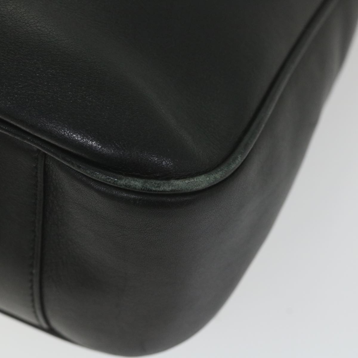GUCCI Bamboo Shoulder Bag Leather 2way Black 001 1638 bs9938