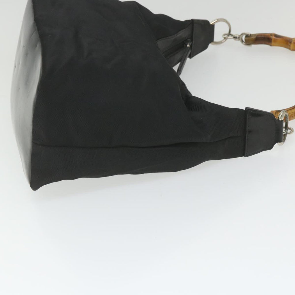 GUCCI Bamboo Shoulder Bag Nylon Black bs9975