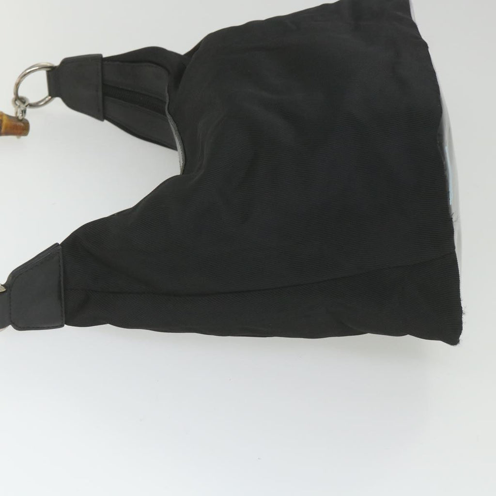 GUCCI Bamboo Shoulder Bag Nylon Black bs9975